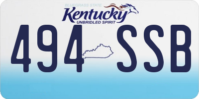 KY license plate 494SSB