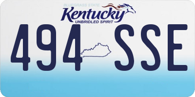 KY license plate 494SSE