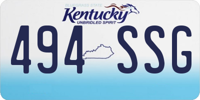 KY license plate 494SSG