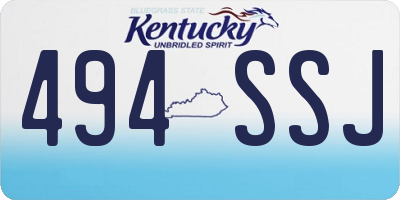 KY license plate 494SSJ