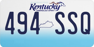 KY license plate 494SSQ