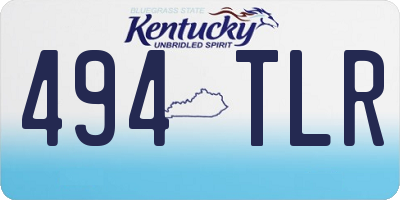 KY license plate 494TLR