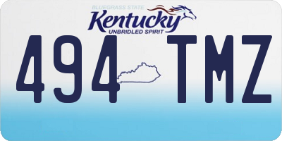 KY license plate 494TMZ