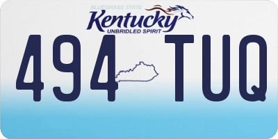KY license plate 494TUQ