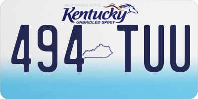 KY license plate 494TUU