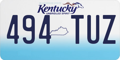 KY license plate 494TUZ