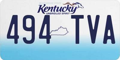 KY license plate 494TVA
