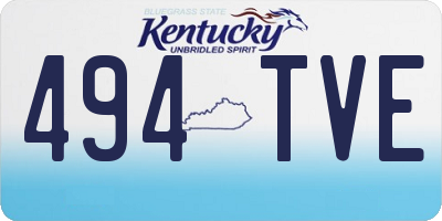 KY license plate 494TVE