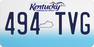 KY license plate 494TVG