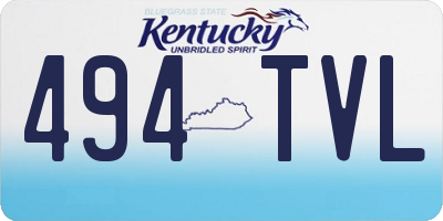 KY license plate 494TVL