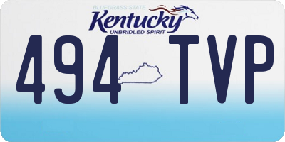 KY license plate 494TVP