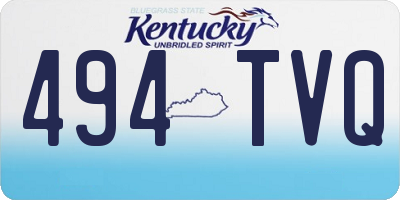KY license plate 494TVQ