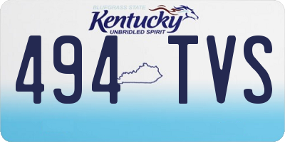 KY license plate 494TVS