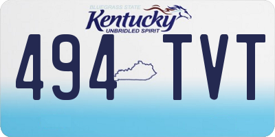 KY license plate 494TVT