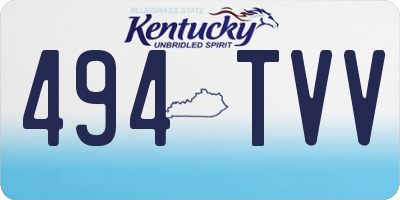 KY license plate 494TVV