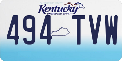 KY license plate 494TVW