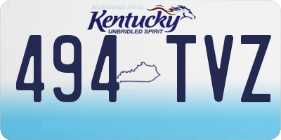 KY license plate 494TVZ