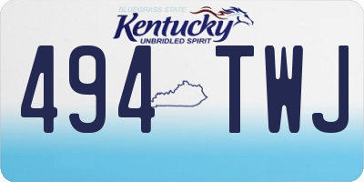 KY license plate 494TWJ