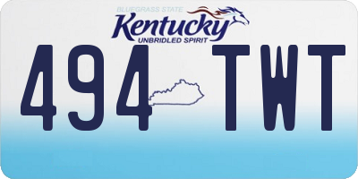 KY license plate 494TWT