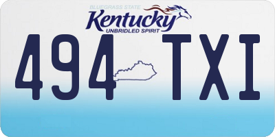 KY license plate 494TXI