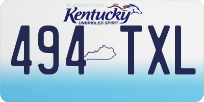 KY license plate 494TXL