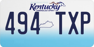KY license plate 494TXP