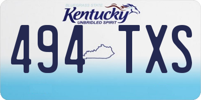 KY license plate 494TXS