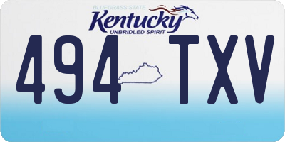 KY license plate 494TXV