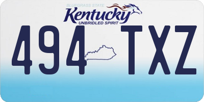 KY license plate 494TXZ