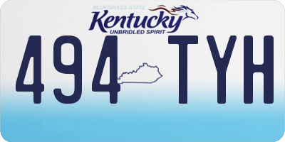 KY license plate 494TYH