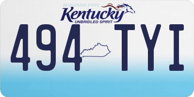 KY license plate 494TYI