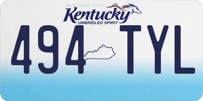 KY license plate 494TYL