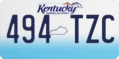 KY license plate 494TZC