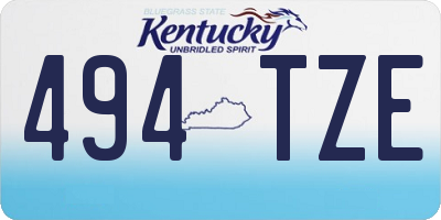 KY license plate 494TZE