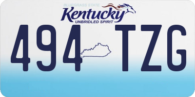 KY license plate 494TZG
