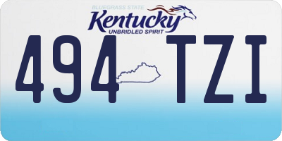 KY license plate 494TZI