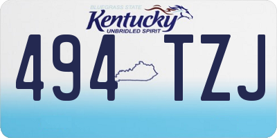 KY license plate 494TZJ