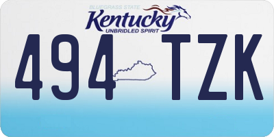 KY license plate 494TZK