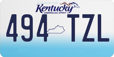 KY license plate 494TZL