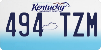 KY license plate 494TZM