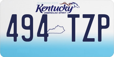 KY license plate 494TZP