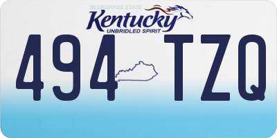 KY license plate 494TZQ
