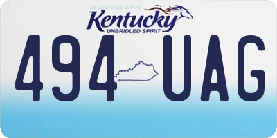KY license plate 494UAG