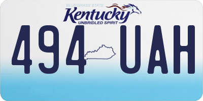 KY license plate 494UAH
