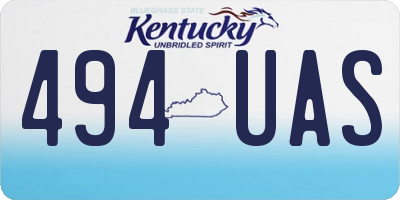 KY license plate 494UAS