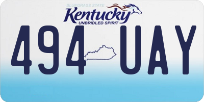 KY license plate 494UAY
