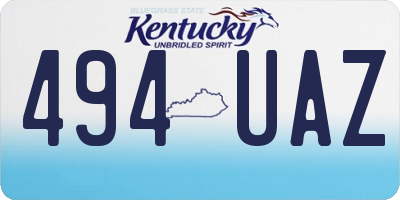 KY license plate 494UAZ