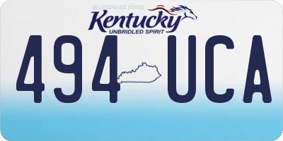 KY license plate 494UCA