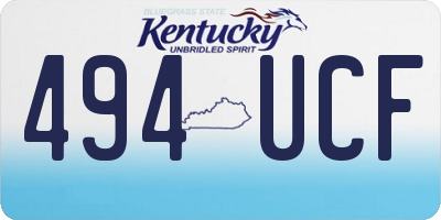KY license plate 494UCF