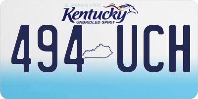 KY license plate 494UCH